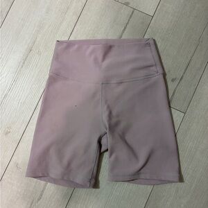 Women's High-Waist Bike Shorts - Mauve Pink